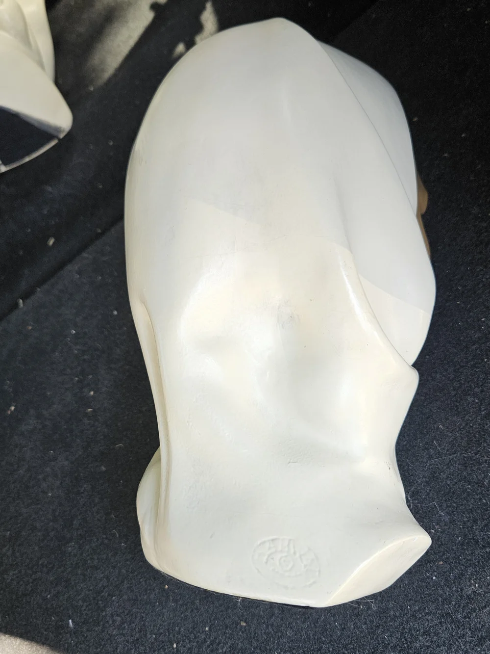 Marwal Chalkware Vintage 1950s Woman Bust in Cream and Brown